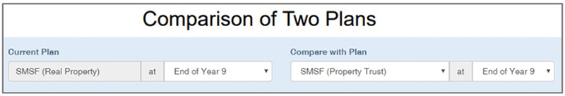 comparison two plans chart