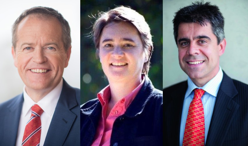 Bill Shorten, Meg Heffron, Peter Burgess 