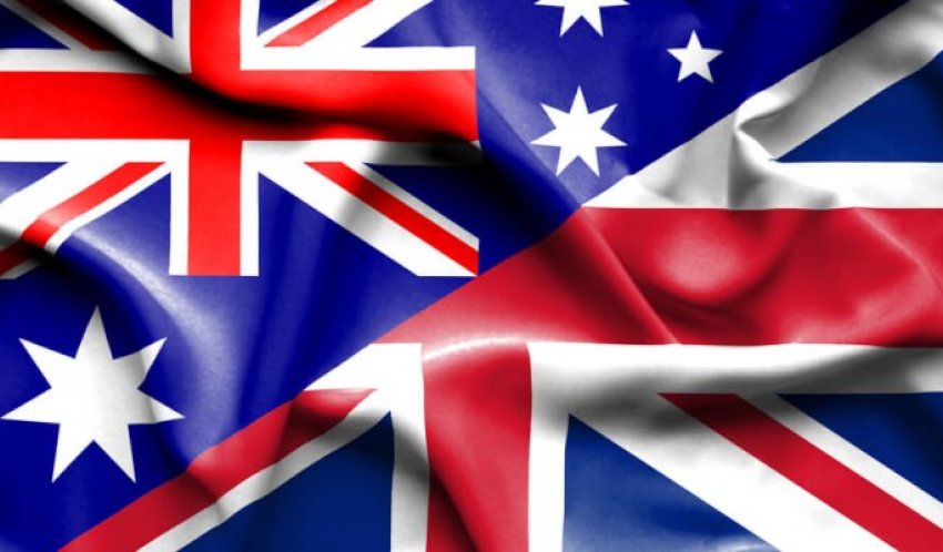 UK and Australian flags