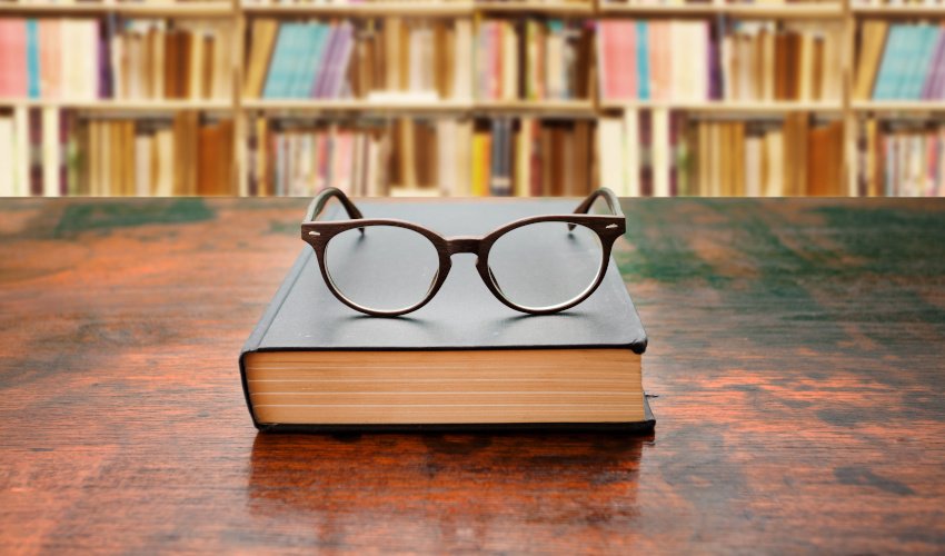 Books and glasses