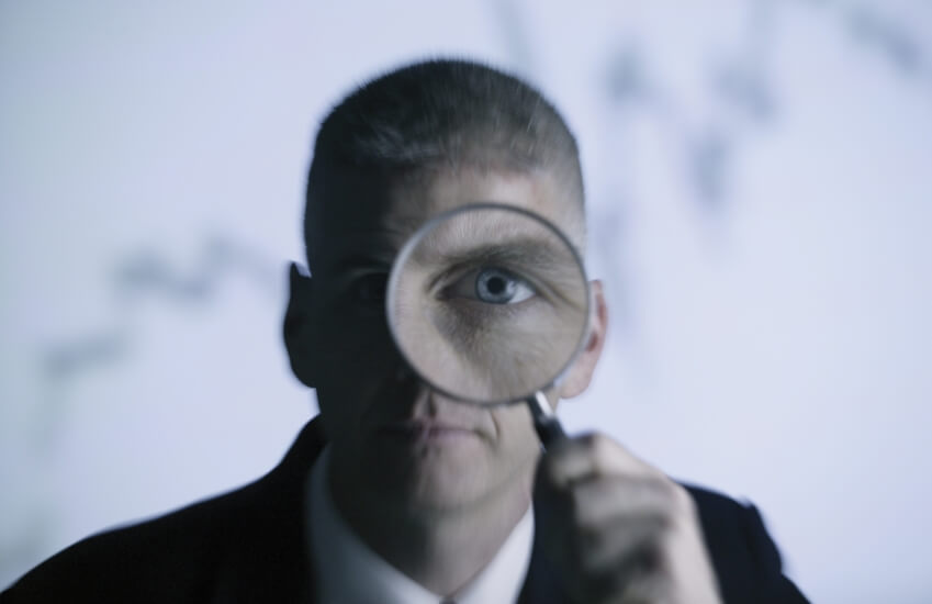 Investigation, magnifying glass