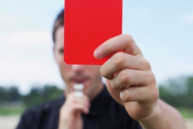 Red card, disqualify