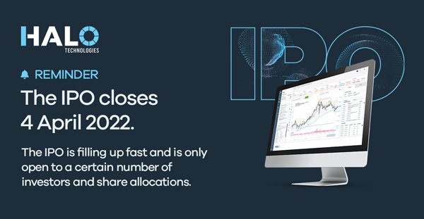 HALO Technologies Holdings Ltd IPO is open to investors till 4 April 2022 and filling fast