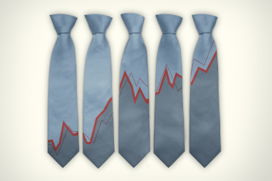 Necktie with line graph