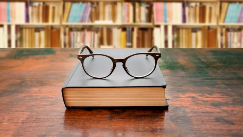 Books and glasses