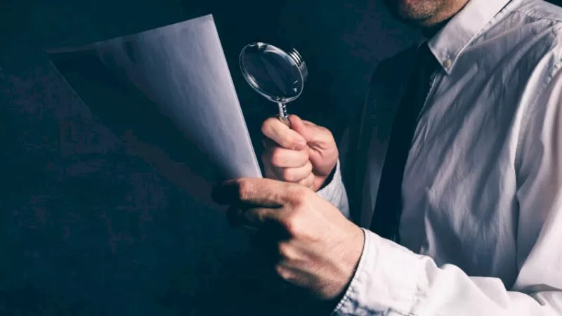 Resolving, document, magnifying glass