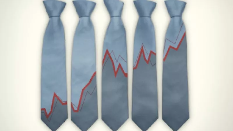 Necktie with line graph